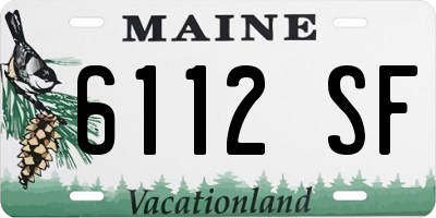 ME license plate 6112SF