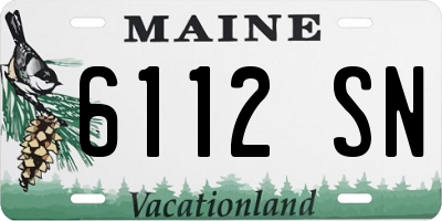 ME license plate 6112SN
