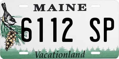 ME license plate 6112SP