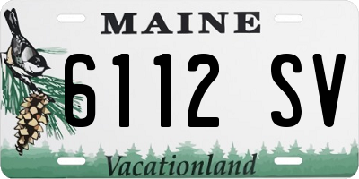 ME license plate 6112SV
