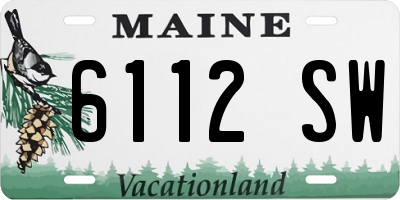 ME license plate 6112SW