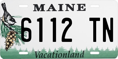 ME license plate 6112TN