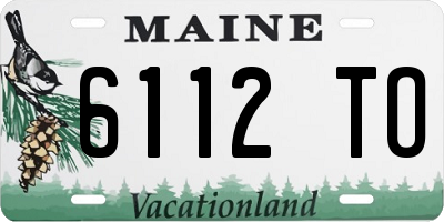 ME license plate 6112TO