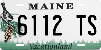 ME license plate 6112TS