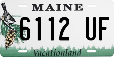 ME license plate 6112UF