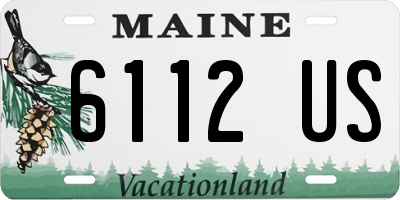 ME license plate 6112US