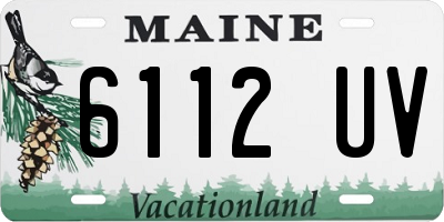 ME license plate 6112UV