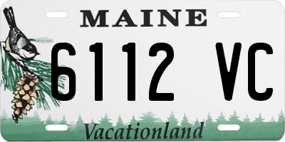 ME license plate 6112VC
