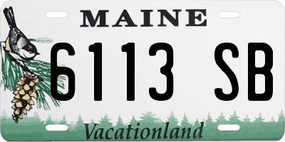 ME license plate 6113SB