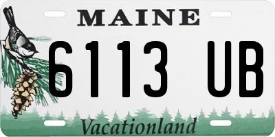 ME license plate 6113UB