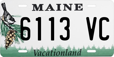 ME license plate 6113VC