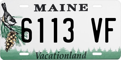 ME license plate 6113VF