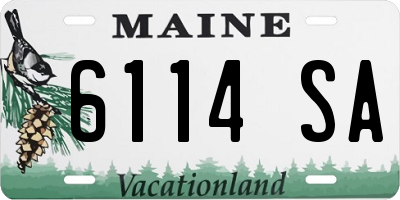 ME license plate 6114SA