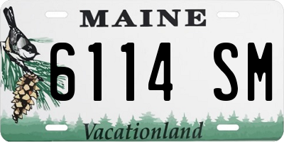 ME license plate 6114SM