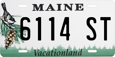 ME license plate 6114ST