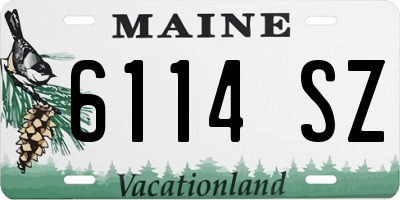 ME license plate 6114SZ