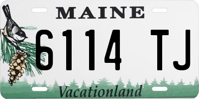 ME license plate 6114TJ