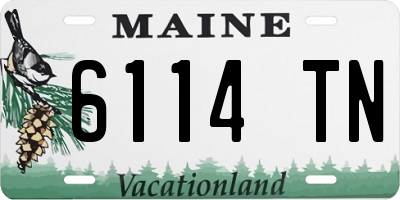 ME license plate 6114TN