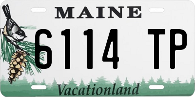 ME license plate 6114TP
