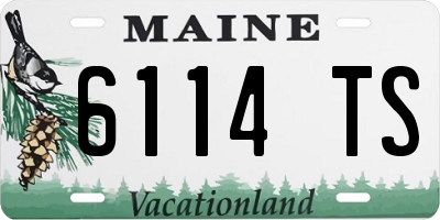 ME license plate 6114TS