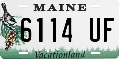 ME license plate 6114UF