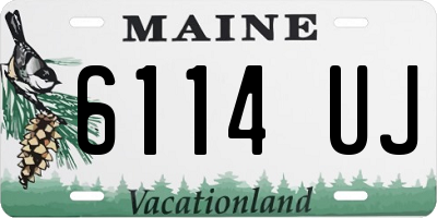 ME license plate 6114UJ