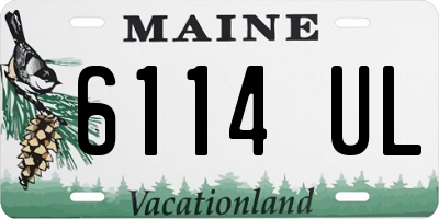 ME license plate 6114UL