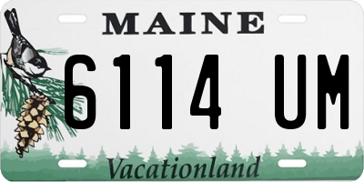 ME license plate 6114UM