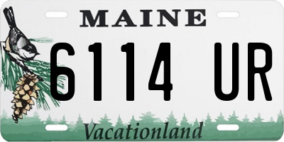 ME license plate 6114UR