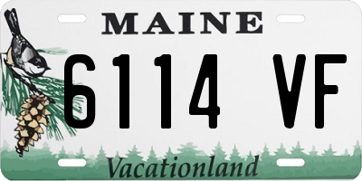 ME license plate 6114VF