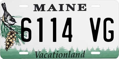 ME license plate 6114VG