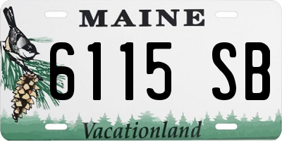 ME license plate 6115SB