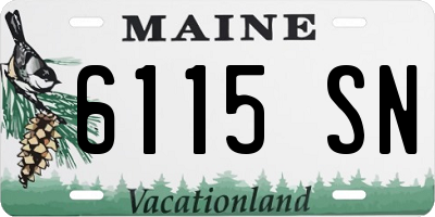 ME license plate 6115SN
