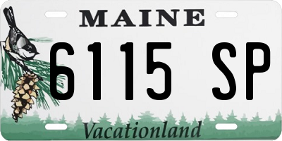 ME license plate 6115SP