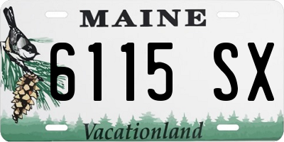 ME license plate 6115SX
