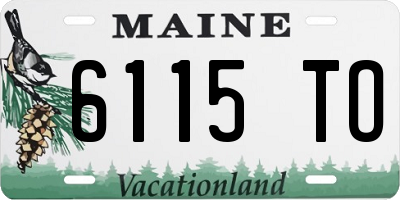 ME license plate 6115TO