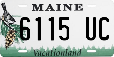 ME license plate 6115UC