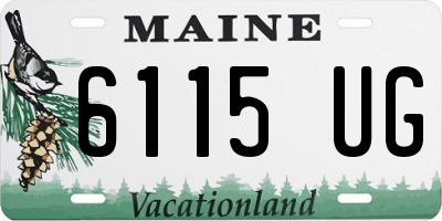 ME license plate 6115UG