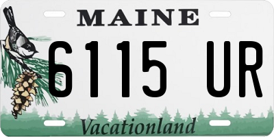 ME license plate 6115UR