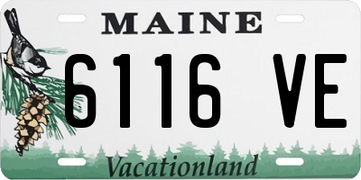 ME license plate 6116VE