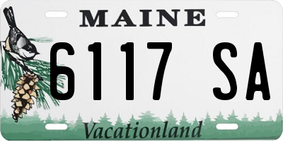 ME license plate 6117SA