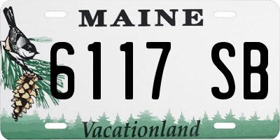 ME license plate 6117SB