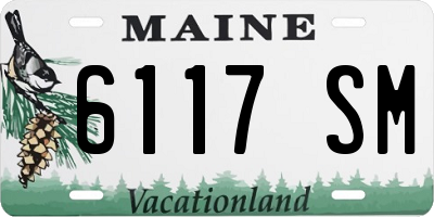 ME license plate 6117SM