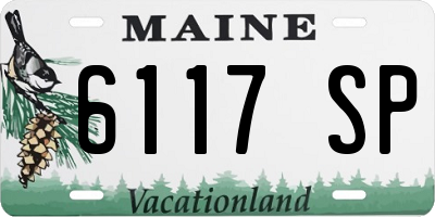 ME license plate 6117SP