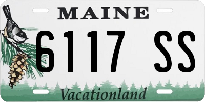 ME license plate 6117SS