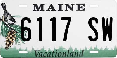 ME license plate 6117SW