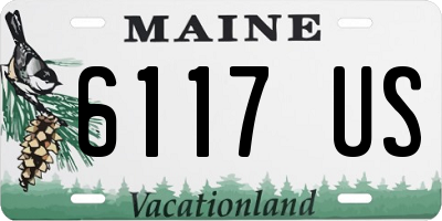 ME license plate 6117US