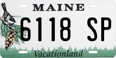 ME license plate 6118SP