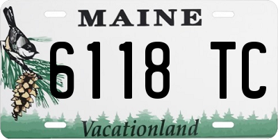ME license plate 6118TC