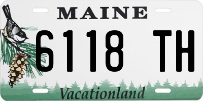 ME license plate 6118TH